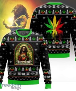 New Design Bob Marley Marijuana Jesus Ugly Christmas Sweater Gift Holidays New Design Bob Marley Marijuana Jesus Ugly Christmas Sweater Gift Holidays