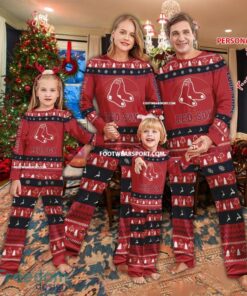 New Design Boston Red Sox Christmas Pajamas Set Gift Family