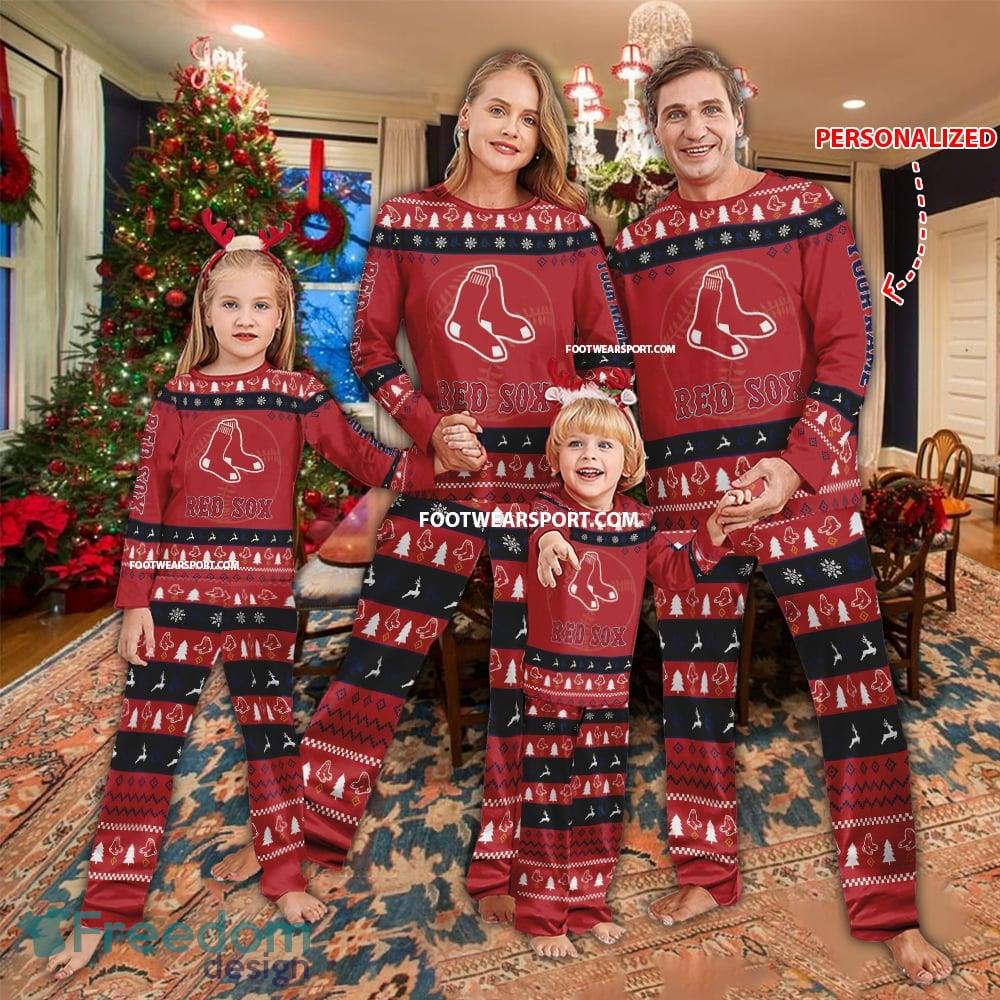 New Design Boston Red Sox Christmas Pajamas Set Gift Family image New Design Boston Red Sox Christmas Pajamas Set Gift Family - New Design Boston Red Sox Christmas Pajamas Set Gift Family