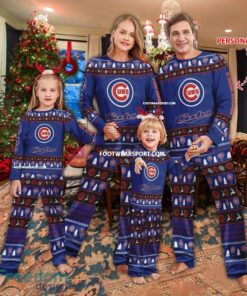 New Design Chicago Cubs Christmas Pajamas Set Gift Family