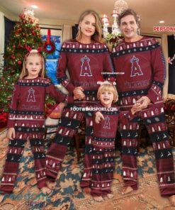 New Design Los Angeles Angels Christmas Pajamas Set Gift Family