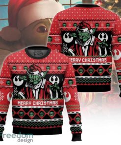 New Design Merry Christmas Yoda Star Wars Ugly Christmas 3D Sweater Gift For Men And Women