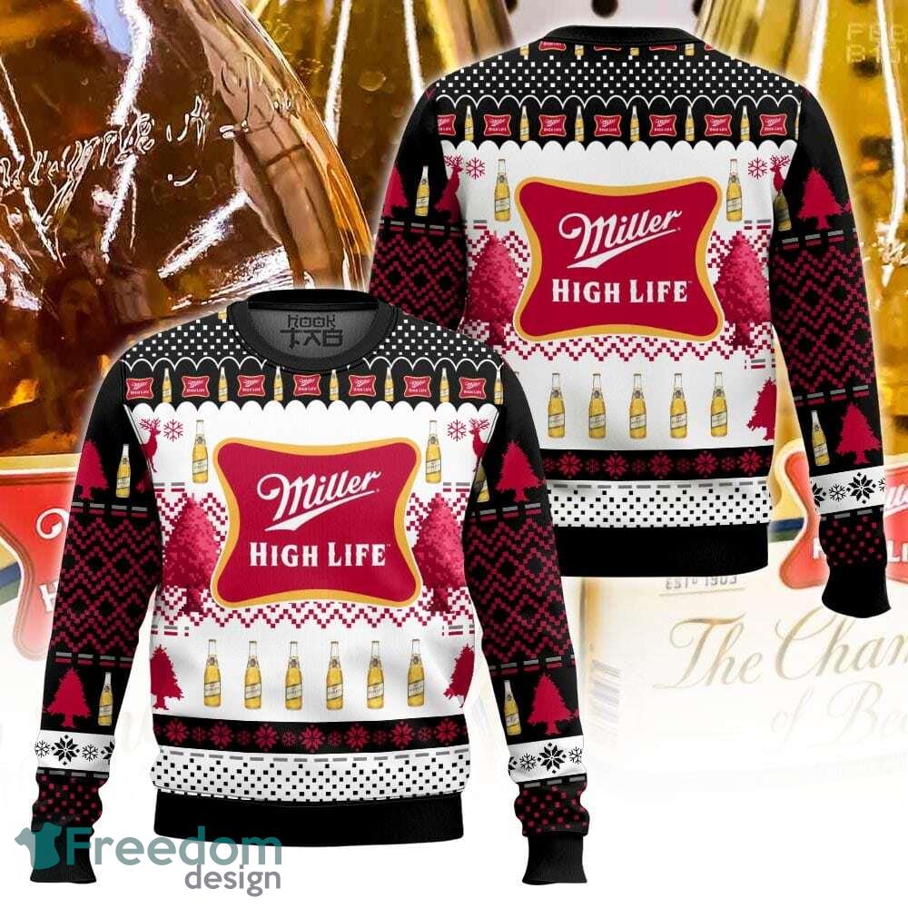 New Design Miller High Life Knitted Christmas 3D Sweater For Fans image New Design Miller High Life Knitted Christmas 3D Sweater For Fans - New Design Miller High Life Knitted Christmas 3D Sweater For Fans