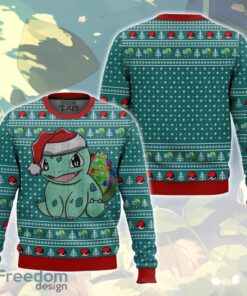 New Design Pokemon Bulbasaur Knitted Christmas 3D Sweater For Fans