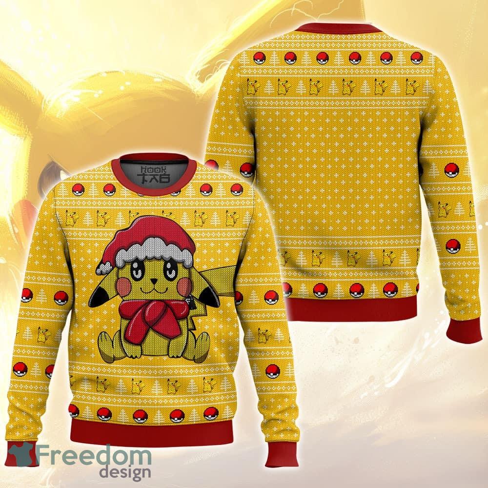 New Design Pokemon Pikachu Ugly Christmas Sweater For Fans image New Design Pokemon Pikachu Ugly Christmas Sweater For Fans - New Design Pokemon Pikachu Ugly Christmas Sweater For Fans