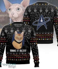 New Design Star Strek the Cat Make it Meow Ugly Christmas Sweater For Fans