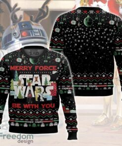 New Design Star Wars Merry Force Be With You Ugly Christmas Sweater Gift For Adult