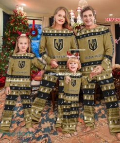 New Design Vegas Golden Knights Christmas Pajamas Set Gift Family