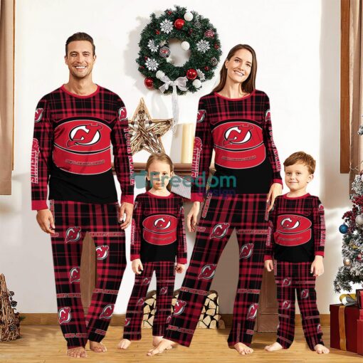 New Jersey Devils Custom Name Pajamas Set For Family Sport Team Pajamas Christmas Gift Product Photo 1