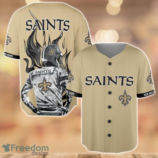 New Orleans Saints Wave Player Baseball Jersey Shirt For Team Product Photo 1