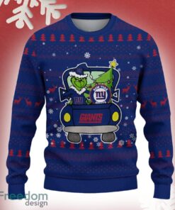 New York Giants Grinch Driving Funny 3D Ugly Christmas Sweater For Men Women New York Giants Grinch Driving Funny 3D Ugly Christmas Sweater For Men Women