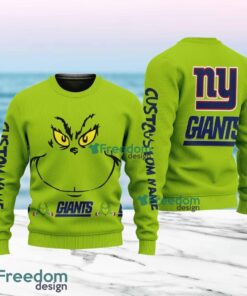 New York Giants NFL Ginch Face Funny Custom Name Ugly Sweater Merry Chistmas Gift For Fans