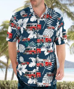 New York, Hawthorne Fire Department Hawaiian Shirt Product Photo 4