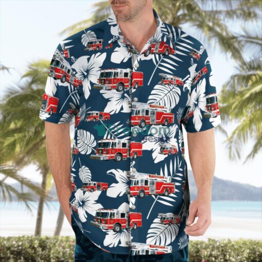 New York, Hawthorne Fire Department Hawaiian Shirt Product Photo 4