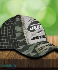 New York Jets 3D Hat And Cap Beach Design Camo Green For Fans Gift Custom Name - New York Jets 3D Hat And Cap Camo_4