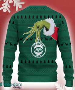 New York Jets Grinch Driving Funny 3D Ugly Christmas Sweater For Men Women - New York Jets Christmas Sweater Grinch Driving Photo 3