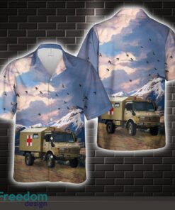 New Zealand Army Mercedes Unimog 1300L Ambulance Hawaiian Shirt Beach Holiday