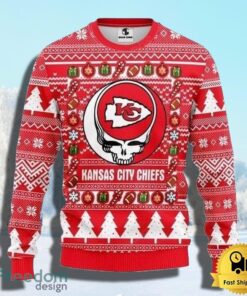NFL Kansas City Chiefs Ugly Christmas Sweater The Intelligence Of The Skull Unisex Sweater Gift