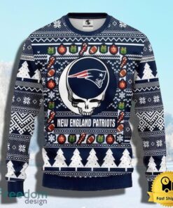 NFL New England Patriots Ugly Christmas Sweater The Intelligence Of The Skull Unisex Sweater Gift
