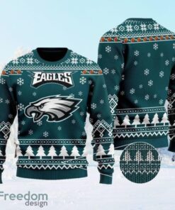 Nfl Philadelphia Eagles Chibi Ugly Christmas Sweater Wool Material