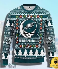 NFL Philadelphia Eagles Ugly Christmas Sweater The Intelligence Of The Skull Unisex Sweater Gift