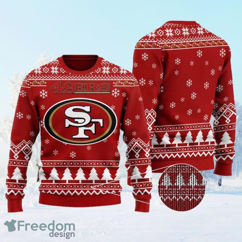 Nfl San Francisco 49ers Chibi Ugly Christmas Sweater Wool Material image Nfl San Francisco 49ers Chibi Ugly Christmas Sweater Wool Material Product Photo 1