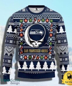 NFL Seattle Seahawks Ugly Christmas Sweater The Intelligence Of The Skull Unisex Sweater Gift