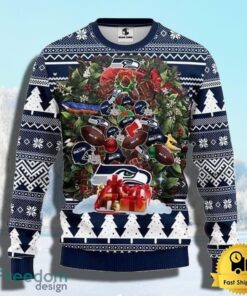 NFL Seattle Seahawks Ugly Christmas Sweater Tree Christmas Unisex Sweater Gift