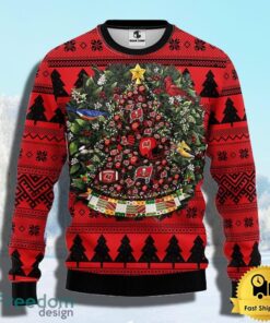 NFL Tampa Bay Buccaneers Ugly Christmas Sweater Ball Pine Tree Christmas Unisex Sweater Gift