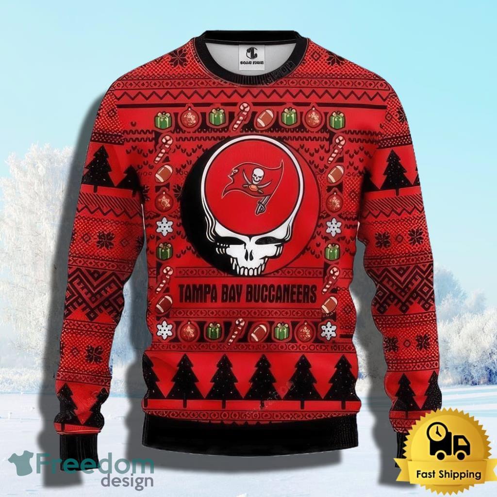 NFL Tampa Bay Buccaneers Ugly Christmas Sweater The Intelligence Of The Skull Unisex Sweater Gift image NFL Tampa Bay Buccaneers Ugly Christmas Sweater The Intelligence Of The Skull Unisex Sweater Gift Product Photo 1