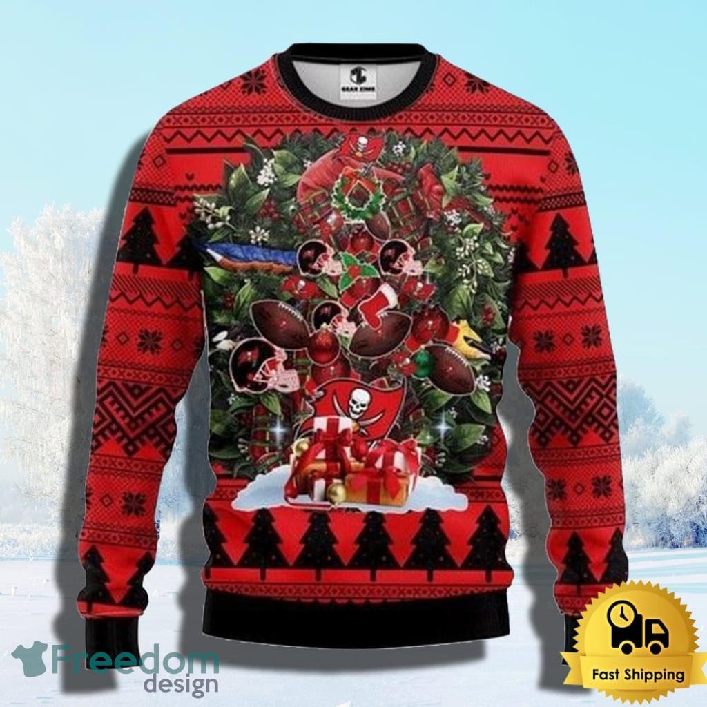 NFL Tampa Bay Buccaneers Ugly Christmas Sweater Tree Christmas Unisex Sweater Gift image NFL Tampa Bay Buccaneers Ugly Christmas Sweater Tree Christmas Unisex Sweater Gift Product Photo 1