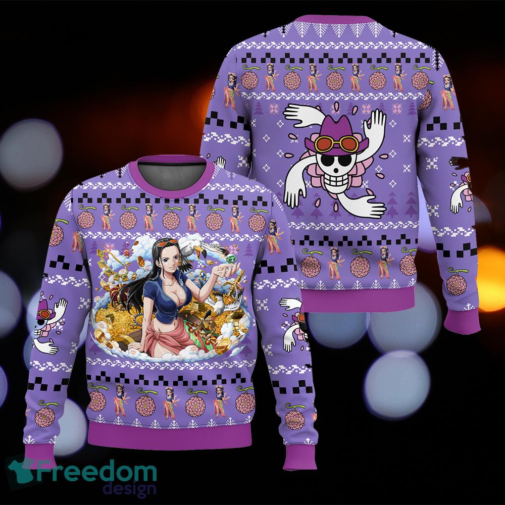 Nico Robin One Piece Knitted Sweater Gift For Christmas image Nico Robin One Piece Knitted Sweater Gift For Christmas - Nico Robin One Piece Knitted Sweater Gift For Christmas