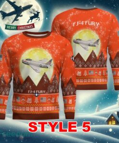 North American FJ-4 Fury FJ4 Aircraft Moonlight Multi Color Ugly Christmas Sweater Gift For Men And Women - North American FJ-4 Fury FJ4 Aircraft Moonlight Ugly Christmas Sweater_41