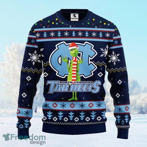 North Carolina Tar Heels Funny Grinch Christmas Ugly Sweater Gift For Men And Women Product Photo 1