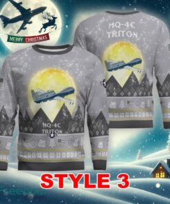 Northrop Grumman MQ-4C Triton MQ4C Aircraft Moonlight Multi Color Ugly Xmas Sweater Gift For Adult - Northrop Grumman MQ-4C Triton MQ4C Aircraft Moonlight Ugly Christmas Sweater_21