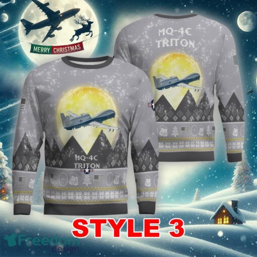 Northrop Grumman MQ-4C Triton MQ4C Aircraft Moonlight Multi Color Ugly Xmas Sweater Gift For Adult - Northrop Grumman MQ-4C Triton MQ4C Aircraft Moonlight Ugly Christmas Sweater_21