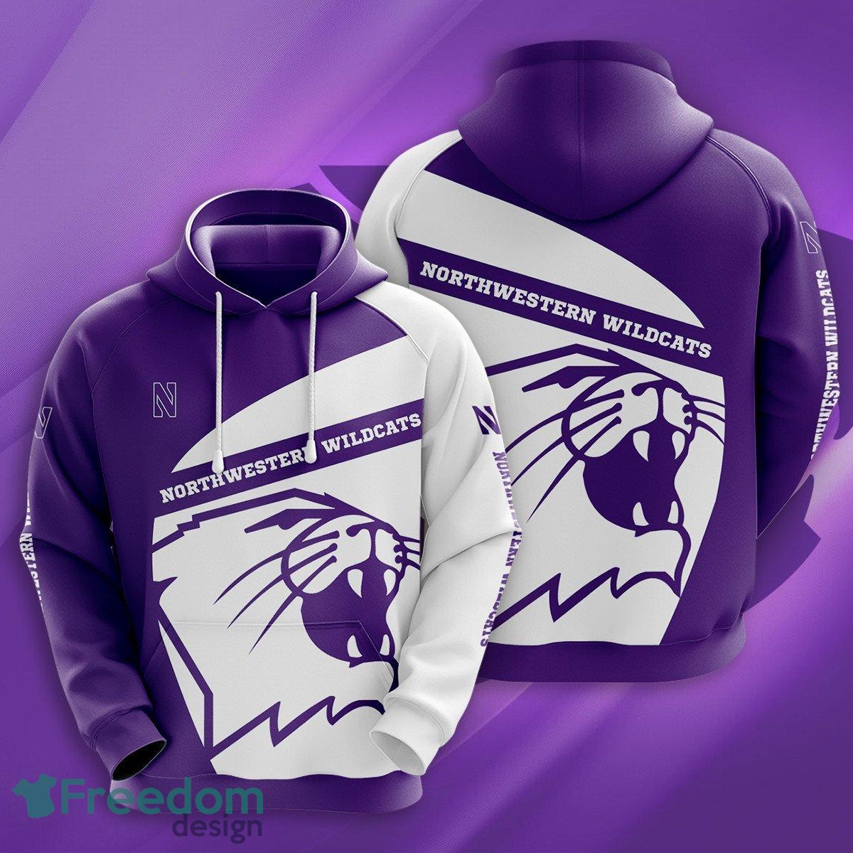 Northwestern Wildcats 3D Hoodie For Fans New Trending All OVer Print - Northwestern Wildcats 3D Hoodie For Fans New Trending All OVer Print