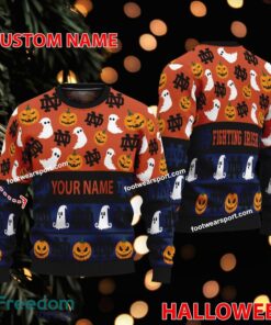 Notre Dame Fighting Irish Personalized Halloween Knitted Christmas Sweater Gift For Adult
