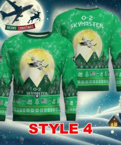 O-2 Skymaster O2 Aircraft Moonlight Multi Color Knitted Christmas Sweater AOP Gift For Men And Women - O-2 Skymaster O2 Aircraft Moonlight Ugly Christmas Sweater_21