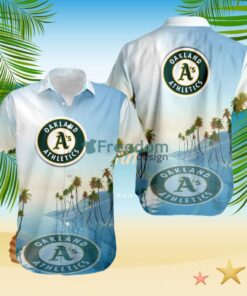 Oakland Athletics Tropical Beach Blue Hawaiian Shirt