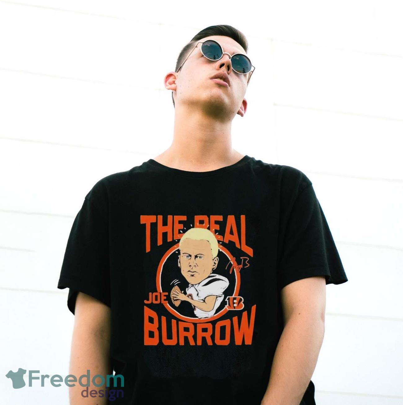 Official Bengals The Real Joe Burrow Signature Shirt image Official Bengals The Real Joe Burrow Signature Shirt - G500 Gildan T-Shirt