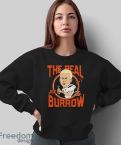 Official Bengals The Real Joe Burrow Signature Shirt image Official Bengals The Real Joe Burrow Signature Shirt - Sweatshirt