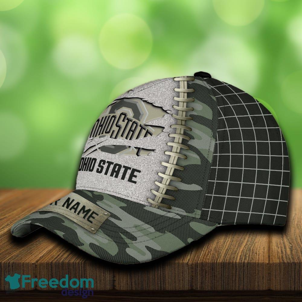 Ohio State Buckeyes 3D Hat And Cap Beach Design Camo Green For Fans Gift Custom Name image Ohio State Buckeyes 3D Hat And Cap Beach Design Camo Green For Fans Gift Custom Name - Ohio State Buckeyes 3D Hat And Cap Camo_3