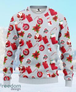 Ohio State Buckeyes Santa Claus Snowman Christmas Ugly Sweater Gift For Men And Women