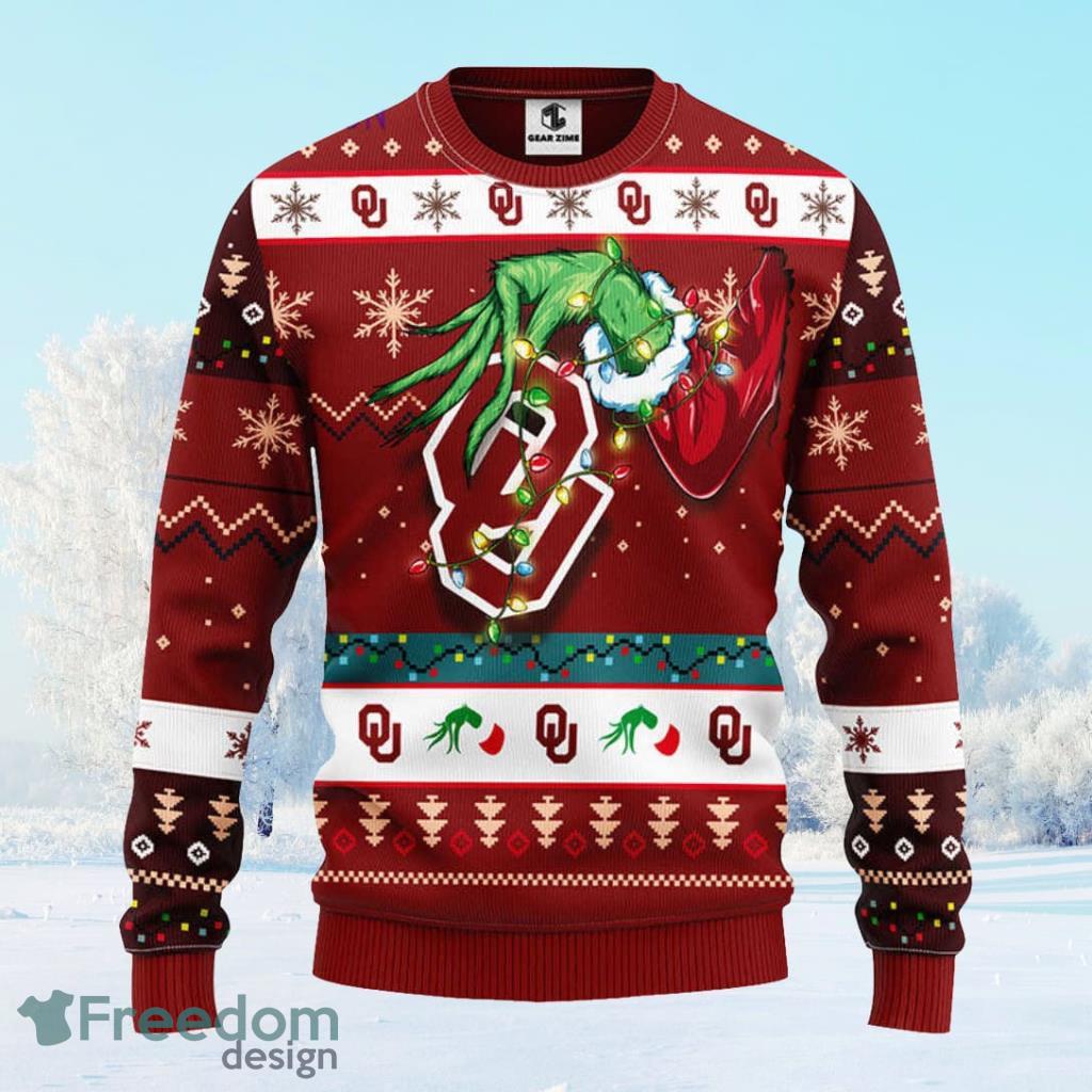 Oklahoma Sooners Grinch Christmas Ugly Sweater Gift For Men And Women Product Photo 1