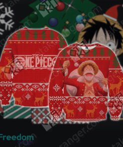 One Piece Luffy Christmas Style 3D Christmas Ugly Sweater 3D