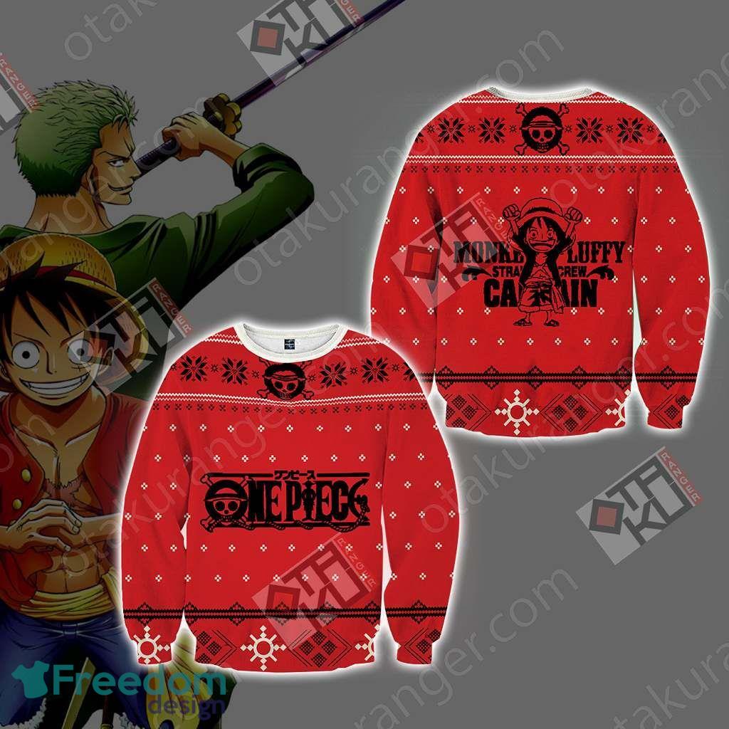 One Piece Luffy Christmas Style New Unisex 3D Christmas Ugly Sweater 3D image One Piece Luffy Christmas Style New Unisex 3D Christmas Ugly Sweater 3D Product Photo 1