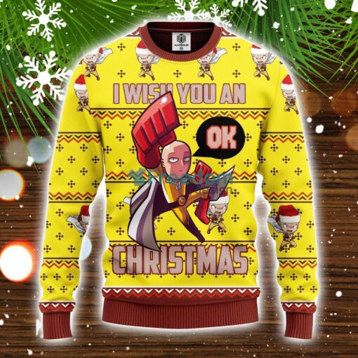 One Punch Man 3D Ugly Christmas Sweater Amazing Gift Family Christmas Gift Product Photo 1