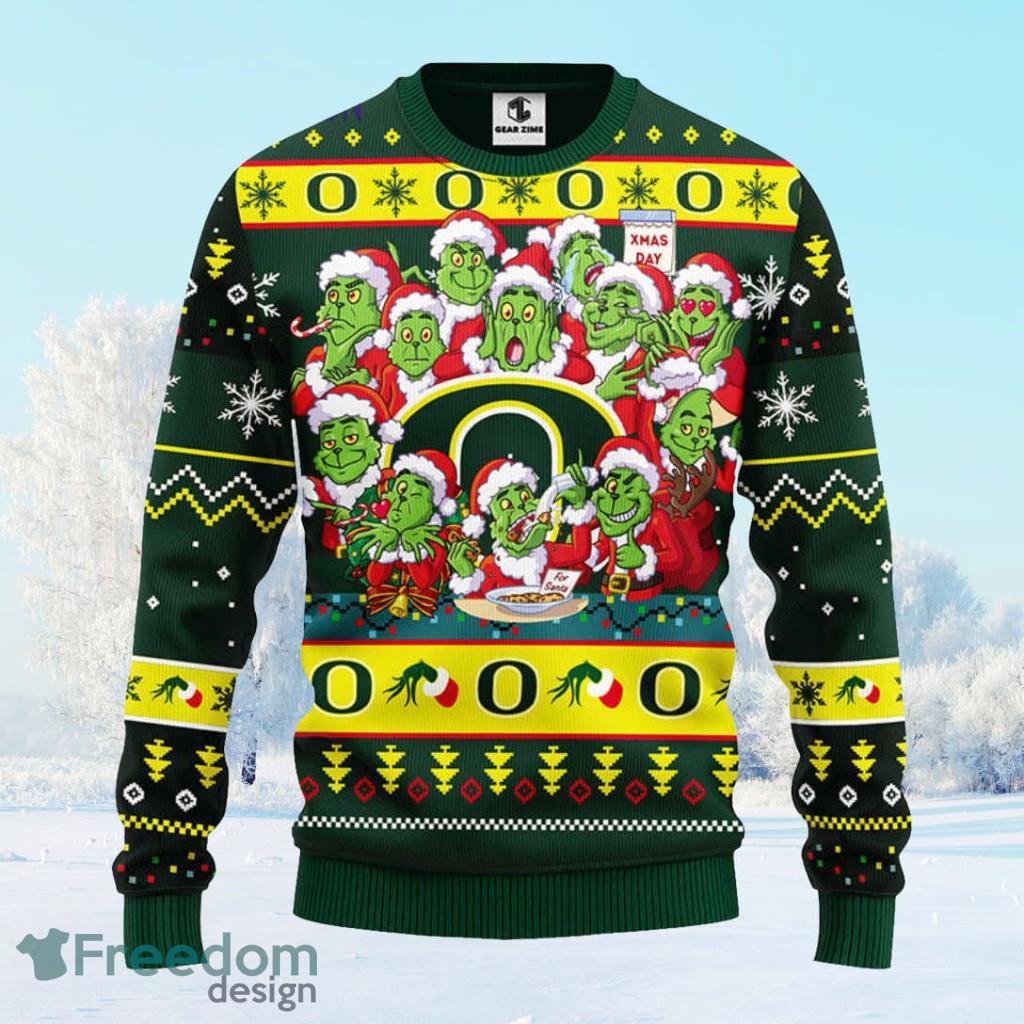 Oregon Ducks 12 Grinch Xmas Day Christmas Ugly Sweater Gift For Men And Women Product Photo 1