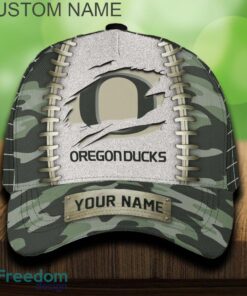 Oregon Ducks 3D Hat And Cap Beach Design Camo Green For Fans Gift Custom Name